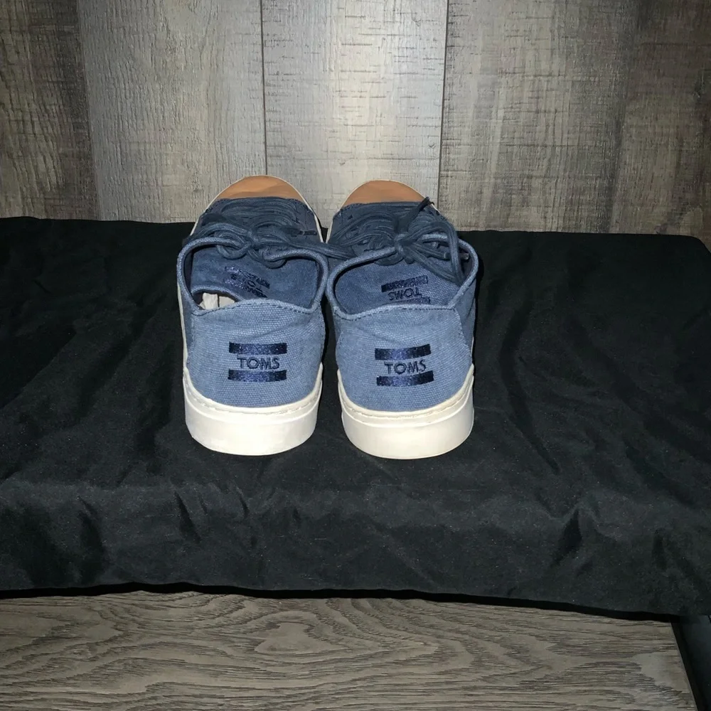 TOMS Men’s Low-Top Canvas/Leather Casual - Picture 8 of 10